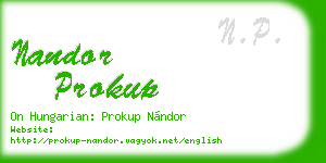 nandor prokup business card